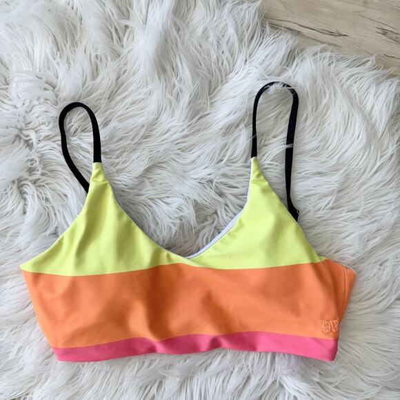 Albion Other - Womens Albion Neon Colorblock Triangle Padded Swim Suit Top Medium